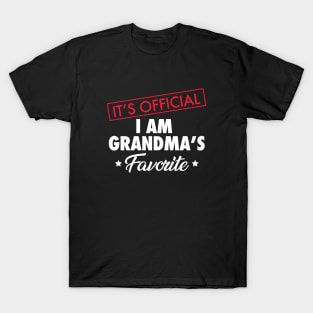 It's Official. I Am Grandma's Favorite T-Shirt